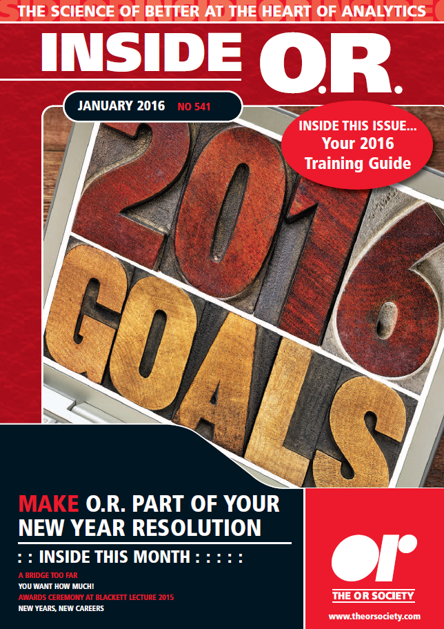 Front cover of Inside OR magazine January 2016