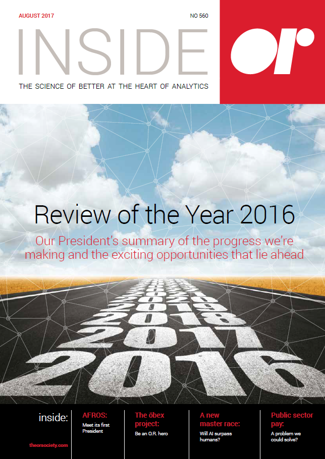 Front cover of Inside OR magazine August 2017