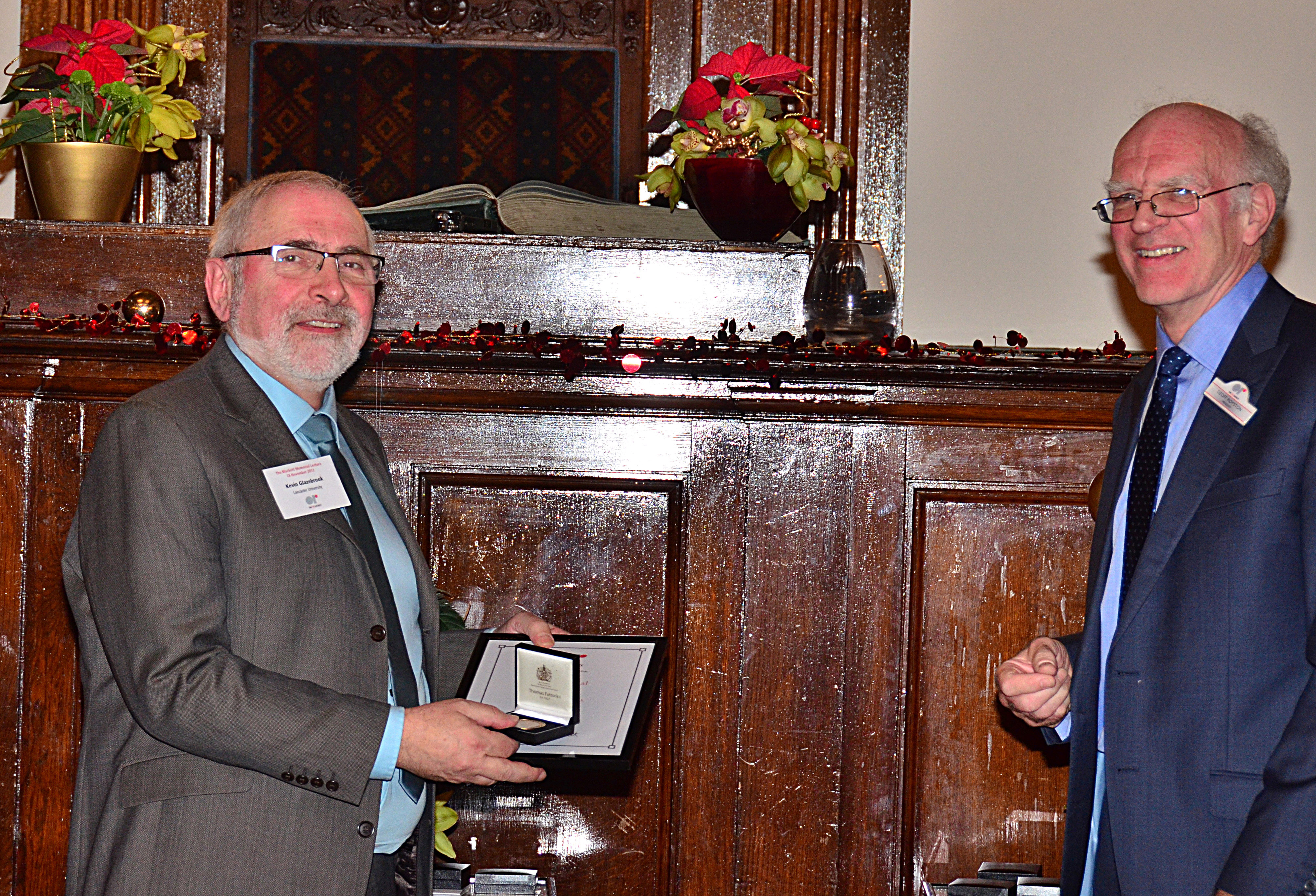 Kevin Glazebrook winner of 2013 Beale Medal with Geoff Royston