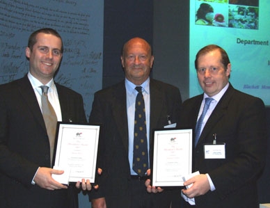Tony Lewins and Martin Sykes winners of 2007 President's Medal with Jeff Griffiths 