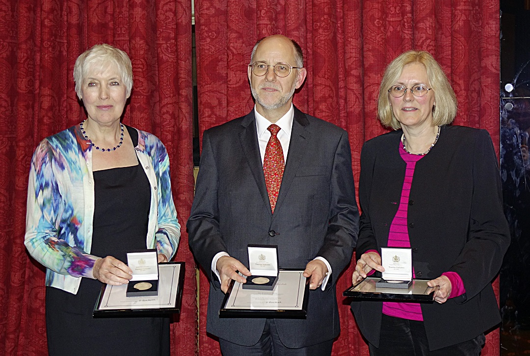 David Lane, Eileen Munro and Elke Husemann winners of 2014 President's Medal