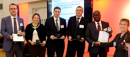 The Telecom Team winners of 2016 President's Medal with Ruth Kaufman