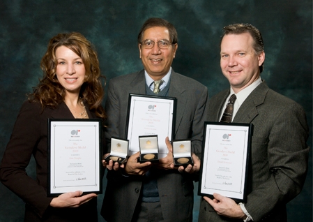 S Kumar, D A Nottestad and E E Murphy winners of 2009 Goodeve Medal