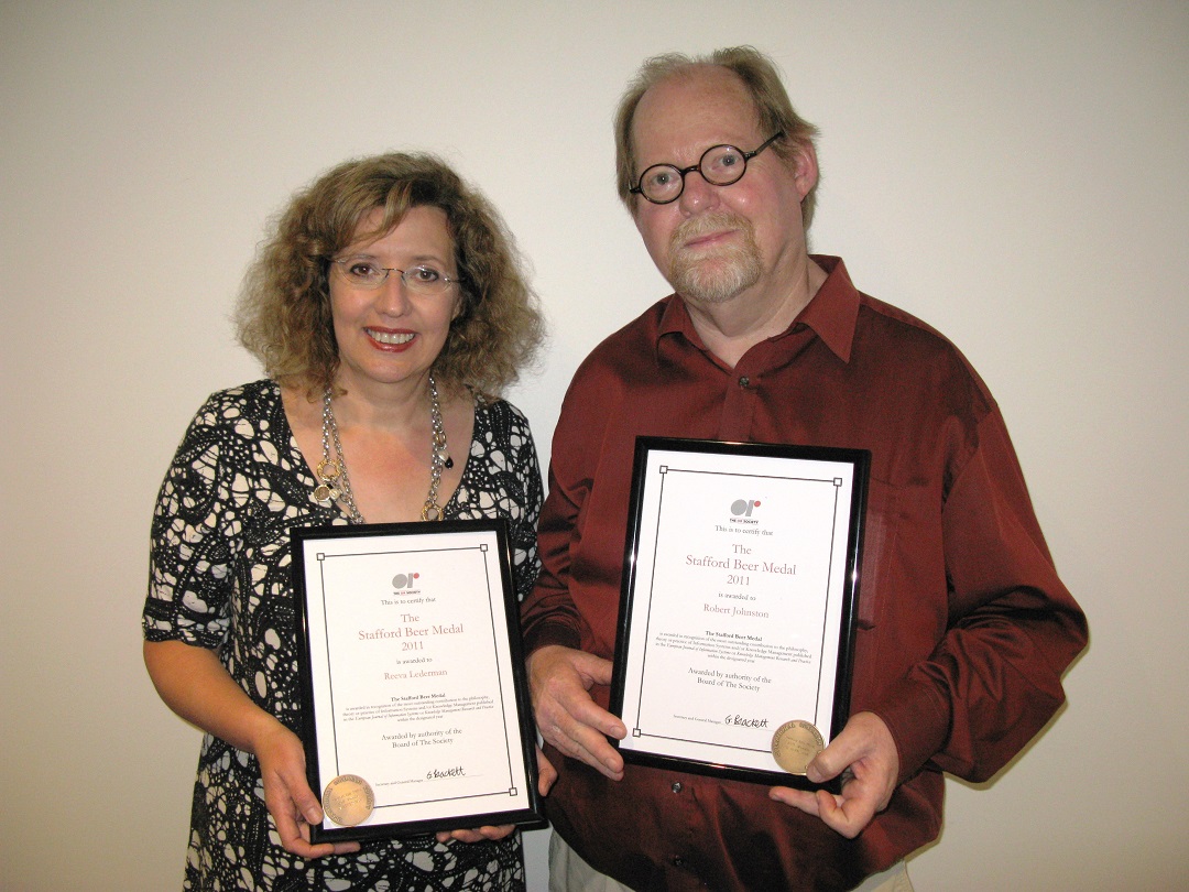 Reeva Lederman winner of 2011 Stafford Beer Medal and Robert Johnston