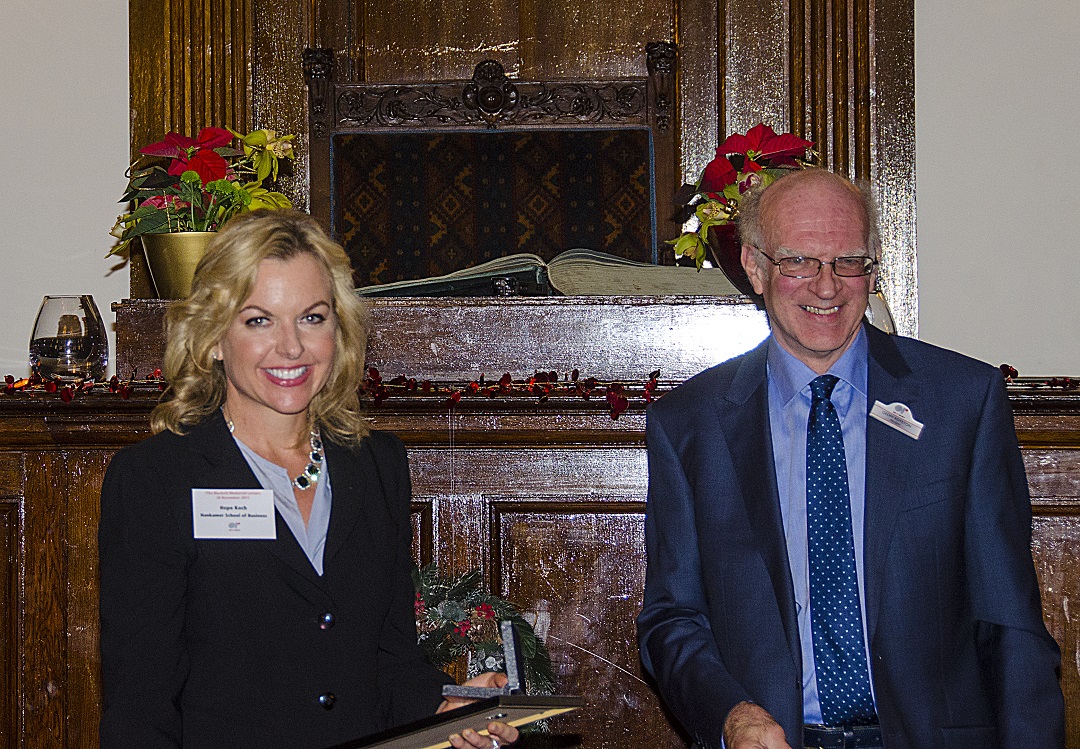 Hope Koch winner of 2012 Stafford Beer Medal with Geoff Royston