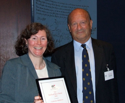 Catherine Middleton winner of 2006 Stafford Beer Medal with Jeff Griffiths