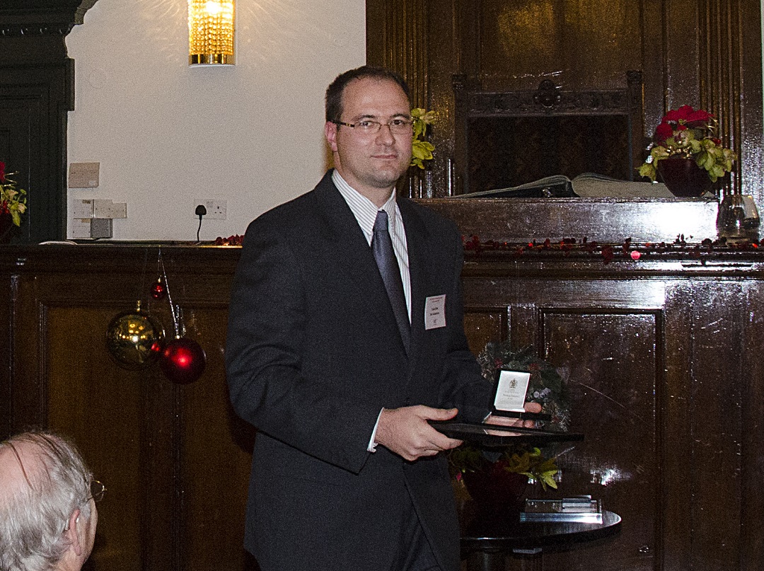 Csaba Boer winner of 2013 KD Tocher Medal
