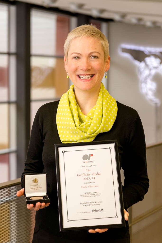 Holly Witteman winner of 2015 Griffiths Medal