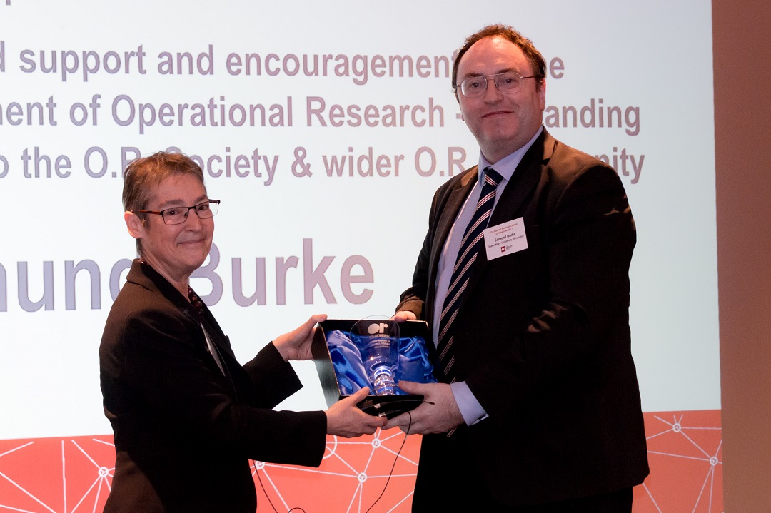 Edmund Burke being awarded Companion of OR 2017 with Ruth Kaufman