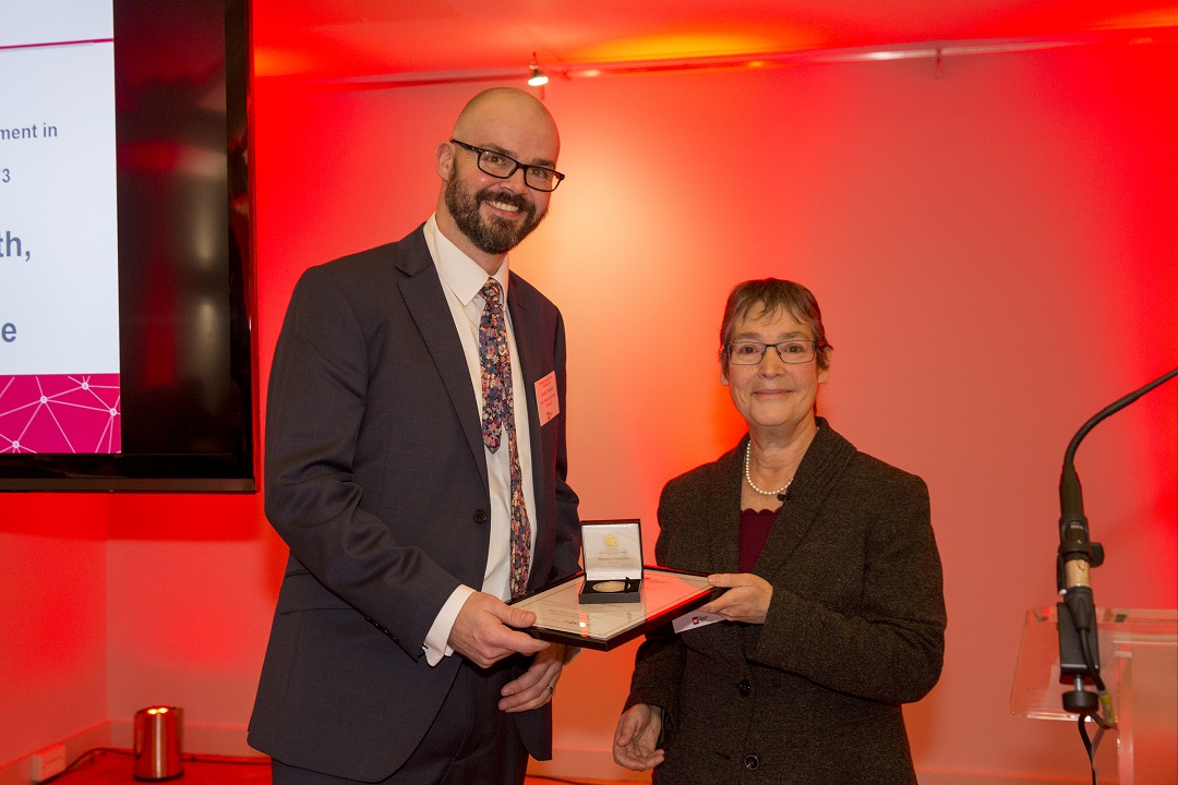 Duncan Pentland winner of 2015 Cook Medal with Ruth Kaufman
