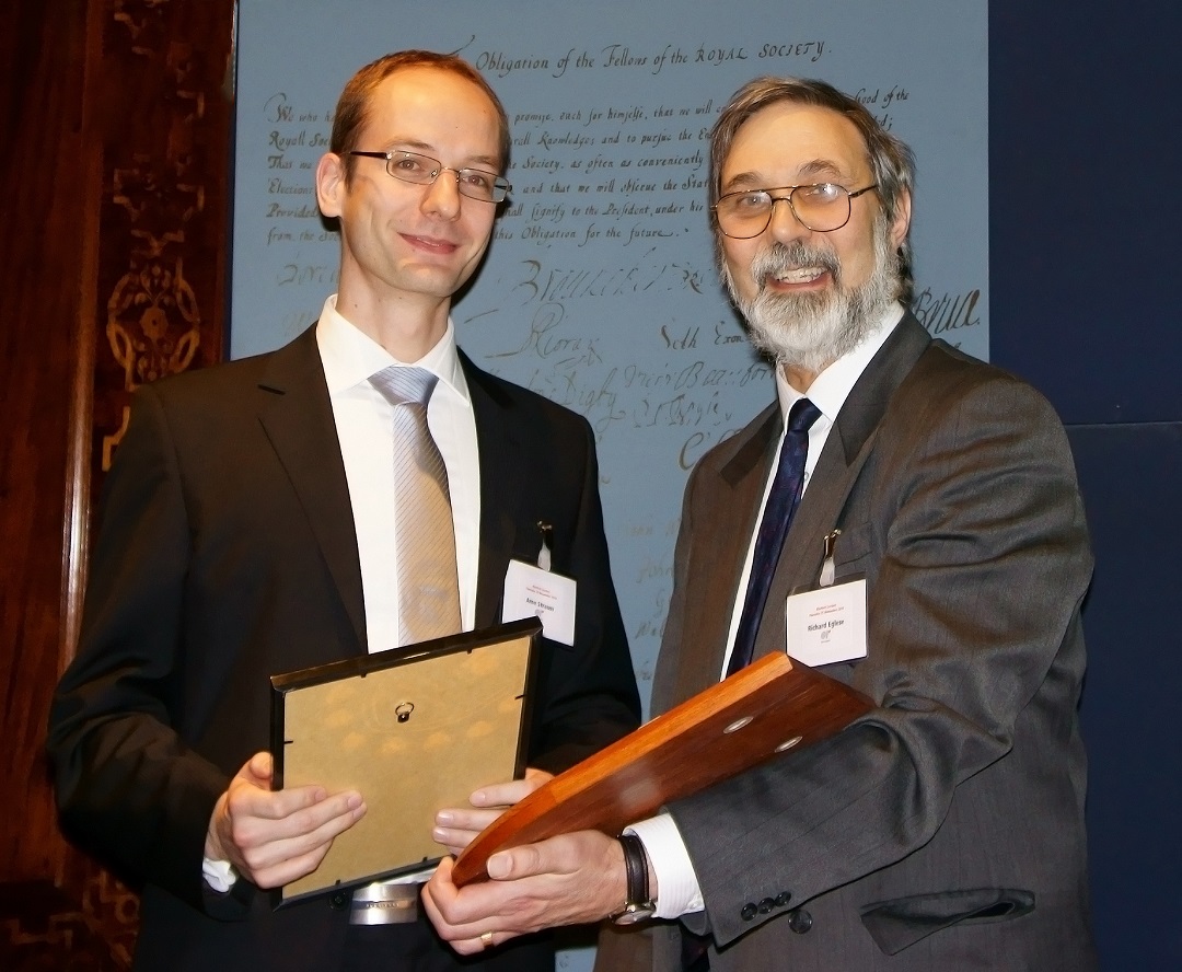 Arne Strauss winner of 2009 Doctoral Award with Richard Eglese
