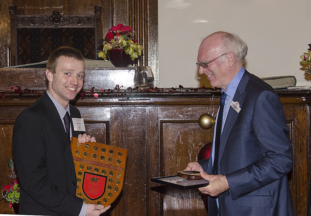 Gary Preece winner of 2013 Elise Cropper Award with Geoff Royston