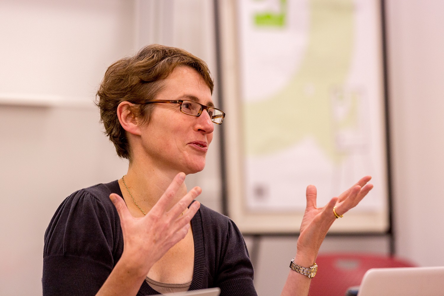 Female presenter at OR Society event